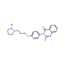 Cc1nc2ccccc2c(=O)n1-c1ccc(OCCCN2CCC[C@@H]2C)cc1 ZINC000038267650
