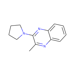 Cc1nc2ccccc2nc1N1CCCC1 ZINC000000434844