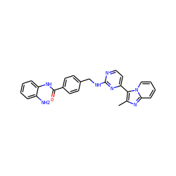 Cc1nc2ccccn2c1-c1ccnc(NCc2ccc(C(=O)Nc3ccccc3N)cc2)n1 ZINC000095598323