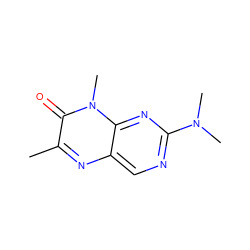 Cc1nc2cnc(N(C)C)nc2n(C)c1=O ZINC000004238470