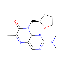 Cc1nc2cnc(N(C)C)nc2n(C[C@H]2CCCO2)c1=O ZINC000004238579