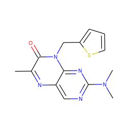 Cc1nc2cnc(N(C)C)nc2n(Cc2cccs2)c1=O ZINC000004238489