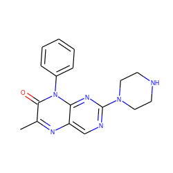 Cc1nc2cnc(N3CCNCC3)nc2n(-c2ccccc2)c1=O ZINC000004238382