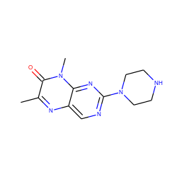 Cc1nc2cnc(N3CCNCC3)nc2n(C)c1=O ZINC000004238527