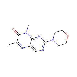 Cc1nc2cnc(N3CCOCC3)nc2n(C)c1=O ZINC000004238706