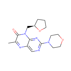 Cc1nc2cnc(N3CCOCC3)nc2n(C[C@H]2CCCO2)c1=O ZINC000004238998