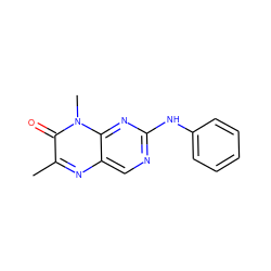 Cc1nc2cnc(Nc3ccccc3)nc2n(C)c1=O ZINC000004238360