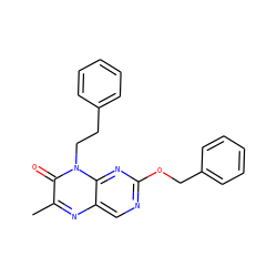 Cc1nc2cnc(OCc3ccccc3)nc2n(CCc2ccccc2)c1=O ZINC000004238716