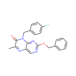 Cc1nc2cnc(OCc3ccccc3)nc2n(Cc2ccc(F)cc2)c1=O ZINC000004238522