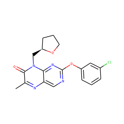 Cc1nc2cnc(Oc3cccc(Cl)c3)nc2n(C[C@H]2CCCO2)c1=O ZINC000004238242