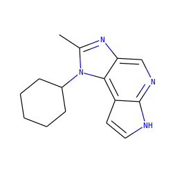 Cc1nc2cnc3[nH]ccc3c2n1C1CCCCC1 ZINC000095576717