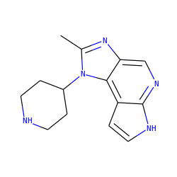 Cc1nc2cnc3[nH]ccc3c2n1C1CCNCC1 ZINC000095577907