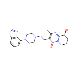 Cc1nc2n(c(=O)c1CCN1CCN(c3cccc4scnc34)CC1)CCC[C@H]2O ZINC001772586170