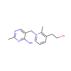 Cc1ncc(C[n+]2cccc(CCO)c2C)c(N)n1 ZINC000000902189
