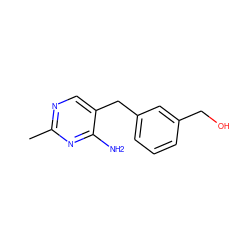 Cc1ncc(Cc2cccc(CO)c2)c(N)n1 ZINC000098209623