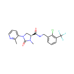Cc1ncccc1N1C[C@@H](C(=O)NCc2cccc(C(F)(F)F)c2Cl)N(C)C1=O ZINC000064527202