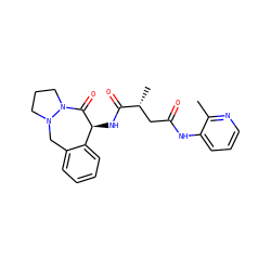 Cc1ncccc1NC(=O)C[C@@H](C)C(=O)N[C@@H]1C(=O)N2CCCN2Cc2ccccc21 ZINC001772581222