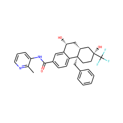 Cc1ncccc1NC(=O)c1ccc2c(c1)[C@H](O)C[C@@H]1C[C@@](O)(C(F)(F)F)CC[C@@]21Cc1ccccc1 ZINC000144982418