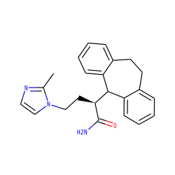 Cc1nccn1CC[C@H](C(N)=O)C1c2ccccc2CCc2ccccc21 ZINC000026261965