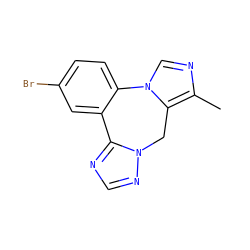 Cc1ncn2c1Cn1ncnc1-c1cc(Br)ccc1-2 ZINC000049089129