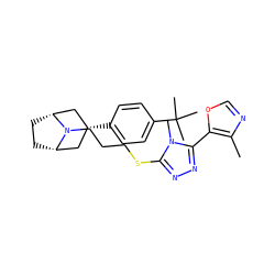 Cc1ncoc1-c1nnc(SCCCN2[C@H]3CC[C@@H]2C[C@H](c2ccc(C(C)(C)C)cc2)C3)n1C ZINC000101368785