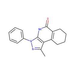 Cc1nn(-c2ccccc2)c2[nH]c(=O)c3c(c12)CCCC3 ZINC000040974134