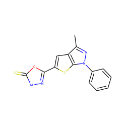 Cc1nn(-c2ccccc2)c2sc(-c3n[nH]c(=S)o3)cc12 ZINC000006498222