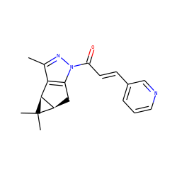 Cc1nn(C(=O)/C=C/c2cccnc2)c2c1[C@H]1[C@@H](C2)C1(C)C ZINC000045337652