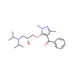 Cc1nn(C)c(OC[C@H](O)CN(C(C)C)C(C)C)c1C(=O)c1ccccc1 ZINC000013555929