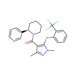 Cc1nn(C)c(Oc2ccccc2C(F)(F)F)c1C(=O)N1CCCC[C@@H]1c1cccnc1 ZINC000095586699