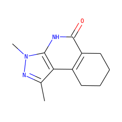 Cc1nn(C)c2[nH]c(=O)c3c(c12)CCCC3 ZINC000021148053