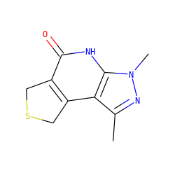 Cc1nn(C)c2[nH]c(=O)c3c(c12)CSC3 ZINC000040973572