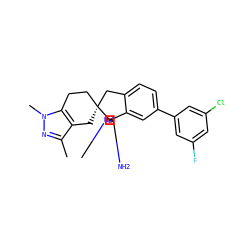 Cc1nn(C)c2c1C[C@]1(CC2)Cc2ccc(-c3cc(F)cc(Cl)c3)cc2[C@@]12N=C(N)N(C)O2 ZINC000201230944