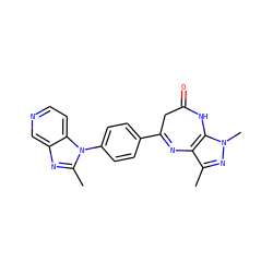 Cc1nn(C)c2c1N=C(c1ccc(-n3c(C)nc4cnccc43)cc1)CC(=O)N2 ZINC000100041532