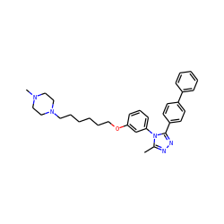 Cc1nnc(-c2ccc(-c3ccccc3)cc2)n1-c1cccc(OCCCCCCN2CCN(C)CC2)c1 ZINC000022925854