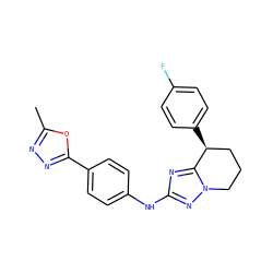 Cc1nnc(-c2ccc(Nc3nc4n(n3)CCC[C@@H]4c3ccc(F)cc3)cc2)o1 ZINC000299826362