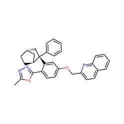 Cc1nnc(-c2ccc(OCc3ccc4ccccc4n3)cc2[C@]2(c3ccccc3)C[C@H]3CC[C@H]2C3)o1 ZINC000101508238