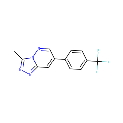 Cc1nnc2cc(-c3ccc(C(F)(F)F)cc3)cnn12 ZINC000004475263