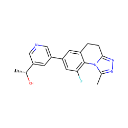 Cc1nnc2n1-c1c(F)cc(-c3cncc([C@@H](C)O)c3)cc1CC2 ZINC000203556602