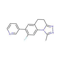 Cc1nnc2n1-c1cc(F)c(-c3cccnc3)cc1CC2 ZINC000142076642