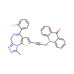 Cc1nnc2n1-c1sc(C#CCn3c4ccccc4c(=O)c4ccccc43)cc1C(c1ccccc1Cl)=NC2 ZINC000028236369