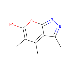 Cc1nnc2oc(O)c(C)c(C)c1-2 ZINC000101617068