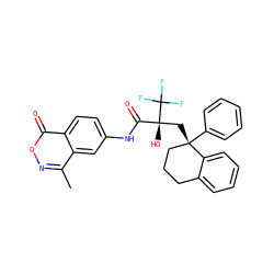 Cc1noc(=O)c2ccc(NC(=O)[C@@](O)(C[C@]3(c4ccccc4)CCCc4ccccc43)C(F)(F)F)cc12 ZINC000084620858