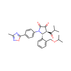 Cc1noc(-c2ccc(N3C(=O)C(=O)[C@@H](C(=O)C(C)C)[C@@H]3c3ccccc3COC(C)C)cc2)n1 ZINC000169696607