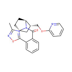 Cc1noc(-c2ccccc2C(=O)N2[C@H]3CC[C@H]2[C@H](COc2ccccn2)C3)n1 ZINC000226058716