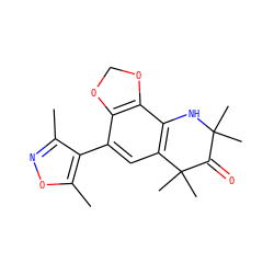 Cc1noc(C)c1-c1cc2c(c3c1OCO3)NC(C)(C)C(=O)C2(C)C ZINC000142098290
