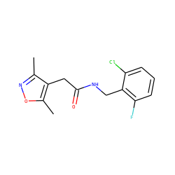 Cc1noc(C)c1CC(=O)NCc1c(F)cccc1Cl ZINC000084687338