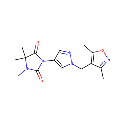 Cc1noc(C)c1Cn1cc(N2C(=O)N(C)C(C)(C)C2=O)cn1 ZINC000115733132