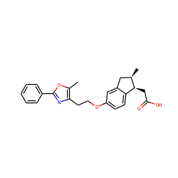 Cc1oc(-c2ccccc2)nc1CCOc1ccc2c(c1)C[C@@H](C)[C@H]2CC(=O)O ZINC000028951924