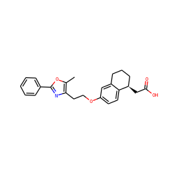 Cc1oc(-c2ccccc2)nc1CCOc1ccc2c(c1)CCC[C@H]2CC(=O)O ZINC000028951919